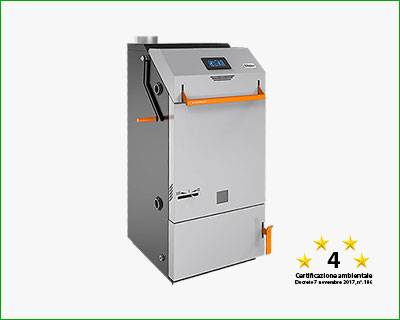 BLAZE HARMONY BH - Caldaia a legna BLAZE BH con gassificazione a fiamma rovesciata